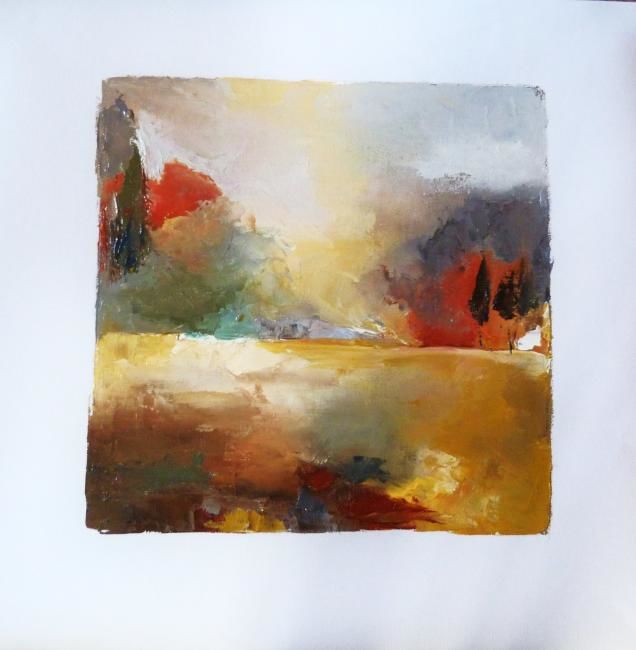 Peinture intitulée "Impression paysage" par Catherine Kret, Œuvre d'art originale
