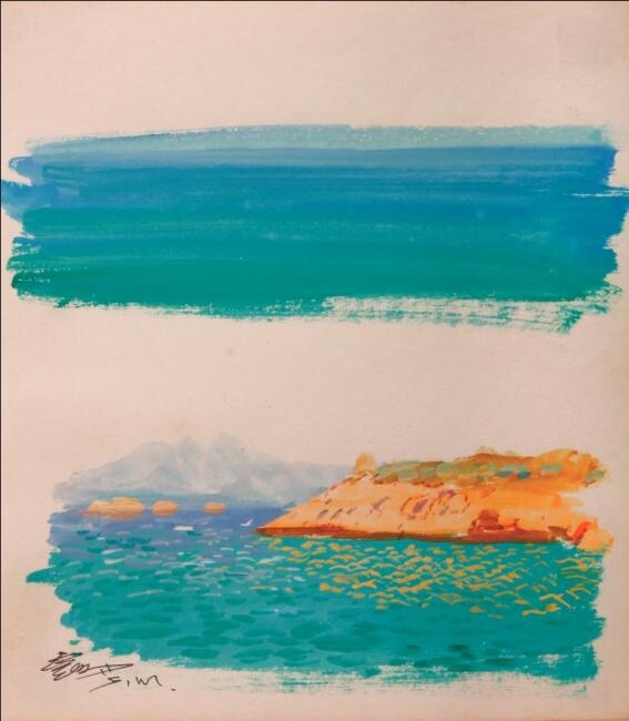 Schilderij getiteld "Wan Lu Lake, origin…" door Jin Ming Li, Origineel Kunstwerk, Olie