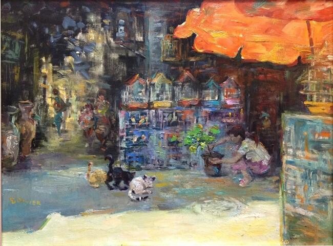 Schilderij getiteld "Persistence, origin…" door Liang Yi Er, Origineel Kunstwerk, Olie