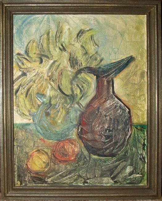 Painting titled "FLOWERS" by Landscape Art, Original Artwork, Oil
