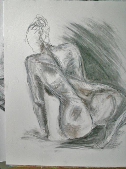 Peinture intitulée "fusain pastel" par Marie Pascale Martins, Œuvre d'art originale