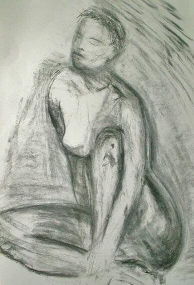 Peinture intitulée "fusain" par Marie Pascale Martins, Œuvre d'art originale