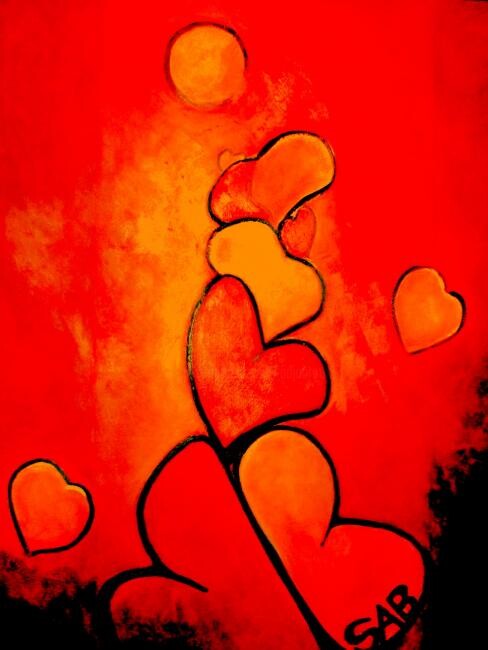 Kiss and Love 绘画, 31.9x25.6 in