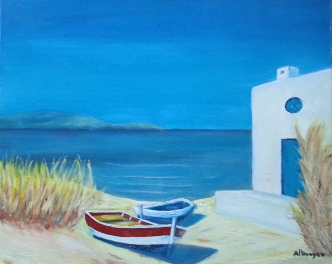 Peinture intitulée "PLAGE DE REVE" par Eric Altmeyer, Œuvre d'art originale