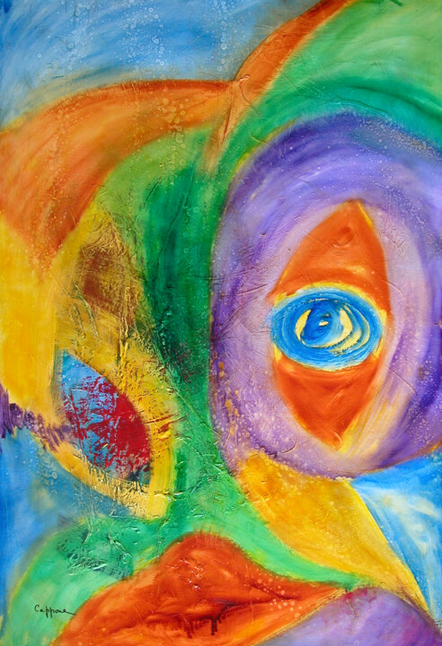 Ouvre Les Yeux - Open The Eyes 绘画, 51.2x35 in