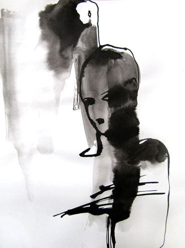 Dessin intitulée "Projection" par Sylvia Baldeva, Œuvre d'art originale, Encre