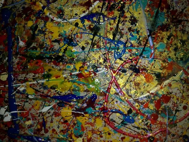 Painting titled "Dripping 1" by Marjane Bensouda, Original Artwork