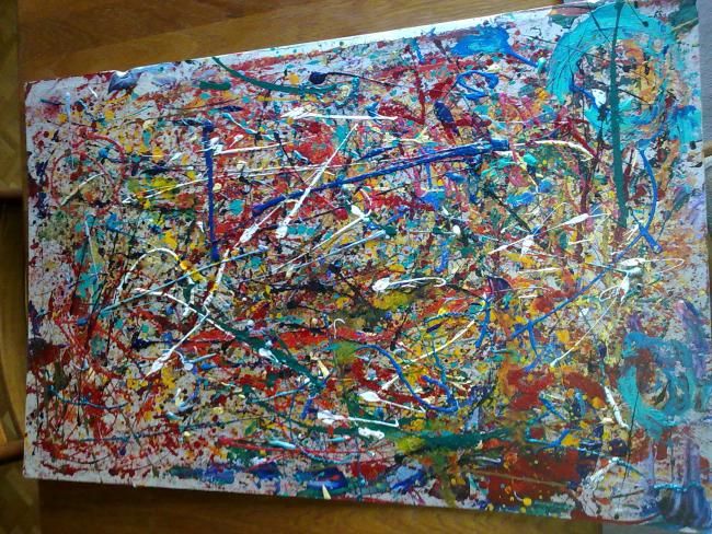 Painting titled "Dripping 1" by Marjane Bensouda, Original Artwork