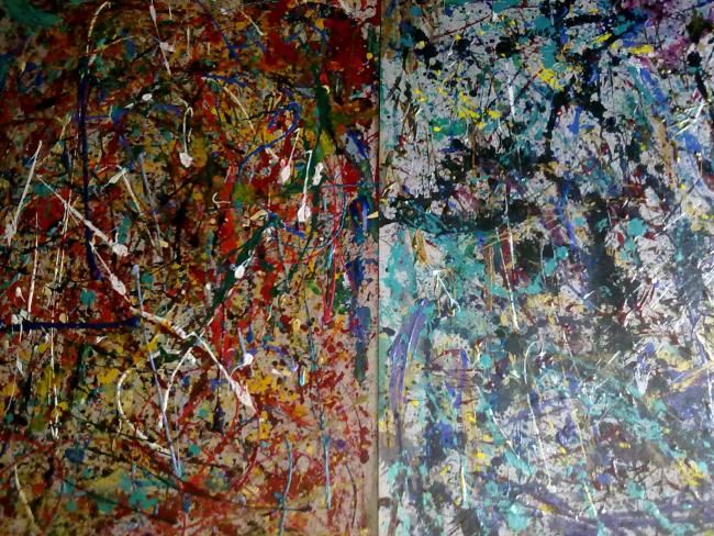 Painting titled "Dripping 1" by Marjane Bensouda, Original Artwork
