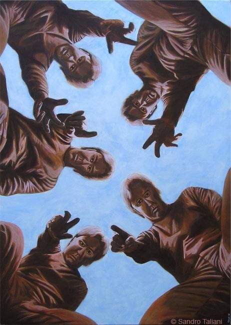 Pittura intitolato "Da sotto - From bel…" da Sandro Taliani, Opera d'arte originale