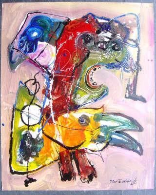 Painting titled "naamloos32.jpg" by Jan Te Wierik, Original Artwork