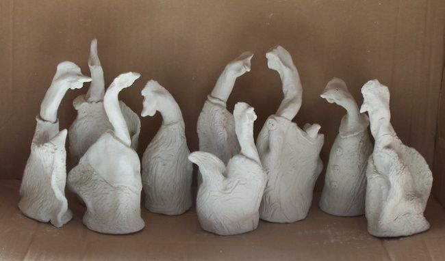 Artisanat intitulée "jolie basse cour ..…" par Anne-Frédérique Ferret, Œuvre d'art originale