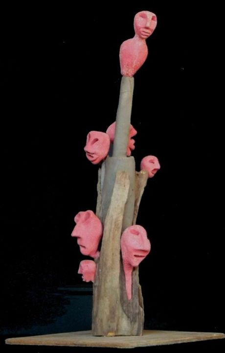 Sculpture titled "Points de vue" by Batich, Original Artwork, Ceramics