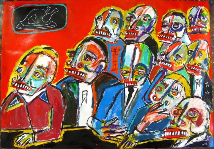 Peinture intitulée "Occupied" par Matt Sesow, Œuvre d'art originale, Huile