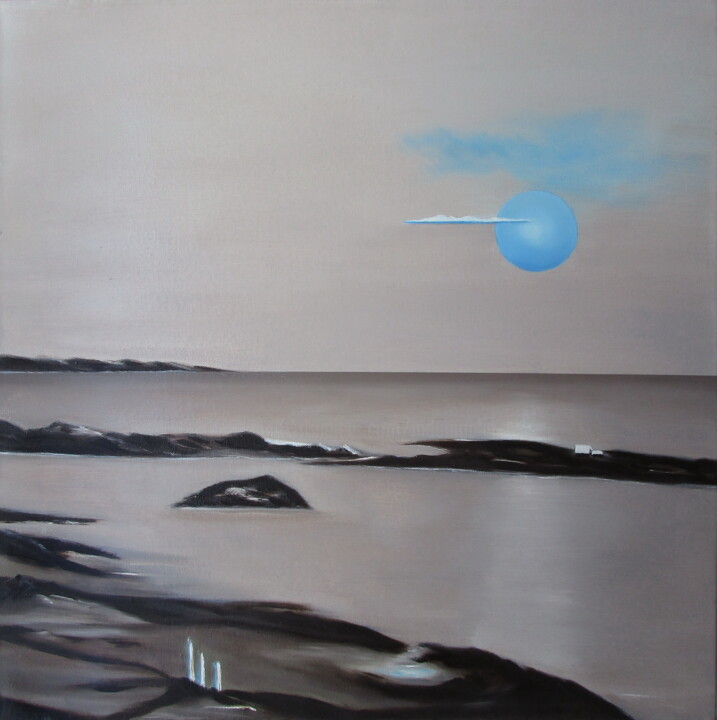 Peinture intitulée "" Fascination "" par Martial Dumoulin, Œuvre d'art originale, Huile Monté sur Châssis en bois