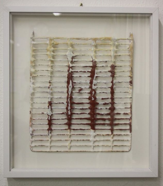 Painting titled "reticoli" by Riccardo Viganò, Original Artwork
