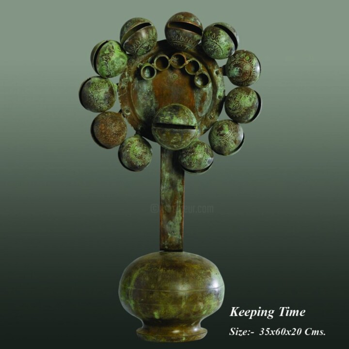 Sculpture titled "keeping Time" by Neeraj Gupta, Original Artwork