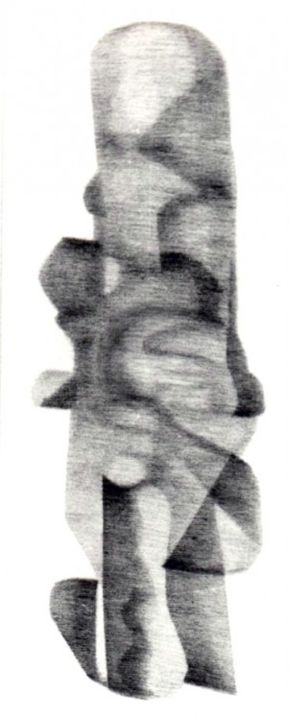 Drawing titled "Shiv Shakti -I" by Manju Narain, Original Artwork, Other