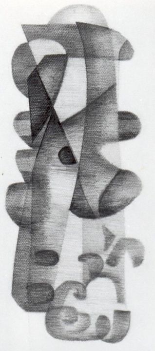 Drawing titled "Shiv Shakti -II" by Manju Narain, Original Artwork, Other