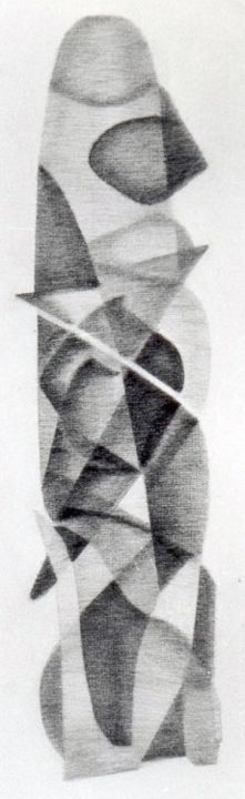 Drawing titled "Shiv Shakti -VIII" by Manju Narain, Original Artwork