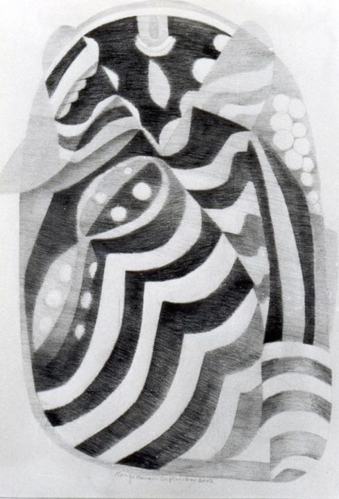 Drawing titled "Shiv Shakti -IX" by Manju Narain, Original Artwork
