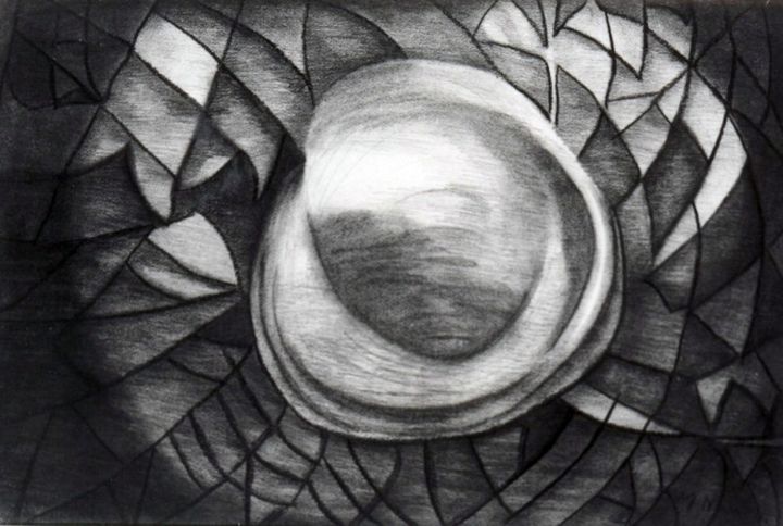 Drawing titled "Shiv Shakti -IV" by Manju Narain, Original Artwork