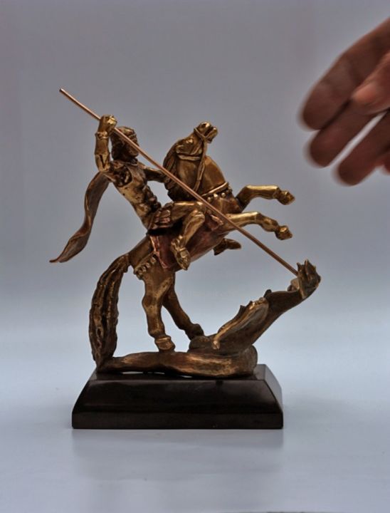 Sculpture titled "St. George smaller…" by Seryoja Stefanov, Original Artwork
