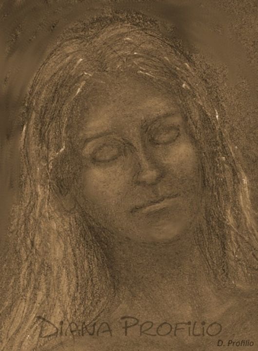 Dibujo titulada "Contemplación inter…" por Diana Profilio, Obra de arte original, Otro