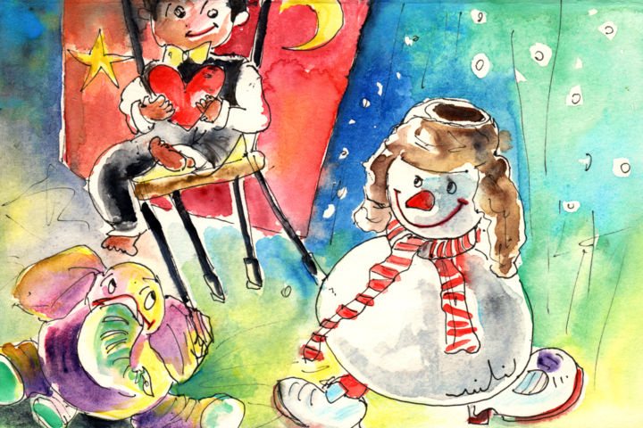 Christmas in Lanzarote 01 绘画, 5.1x8.3 in
