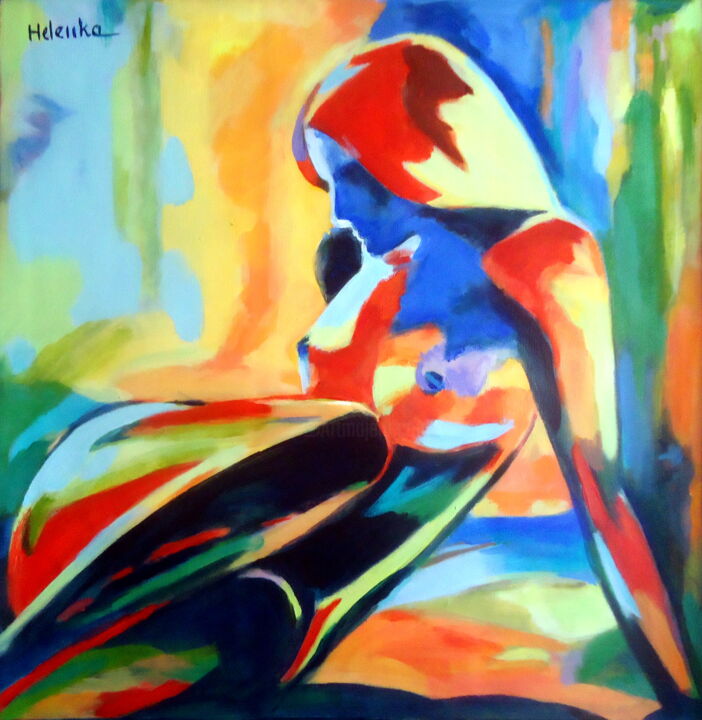 "Dazzling Light" 绘画, 22.2x22.1 in