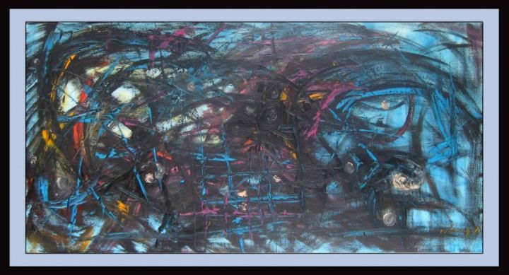 Malerei mit dem Titel "tr-u-t-ng-10-50x100…" von Hoang Vu, Original-Kunstwerk