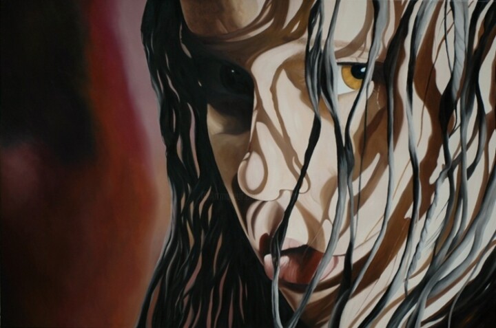 Painting titled "The Look" by Peter Seminck, Original Artwork, Oil