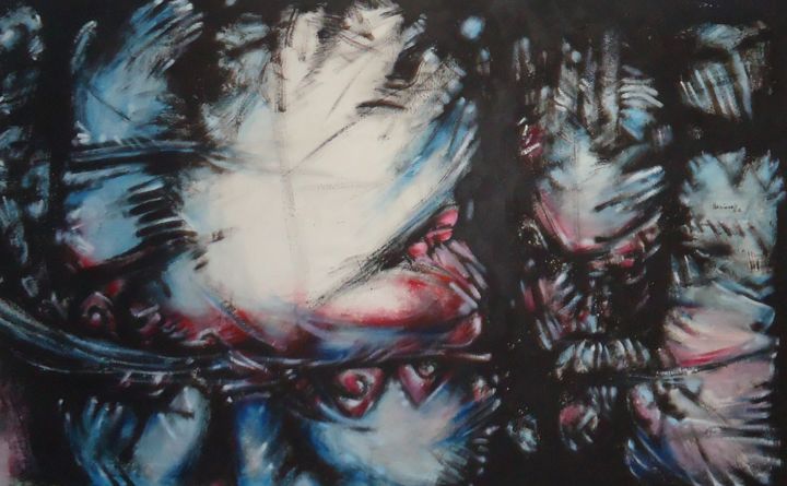 Peinture intitulée "Azetta Azeka Azekka…" par Meziane Boussaid, Œuvre d'art originale, Acrylique