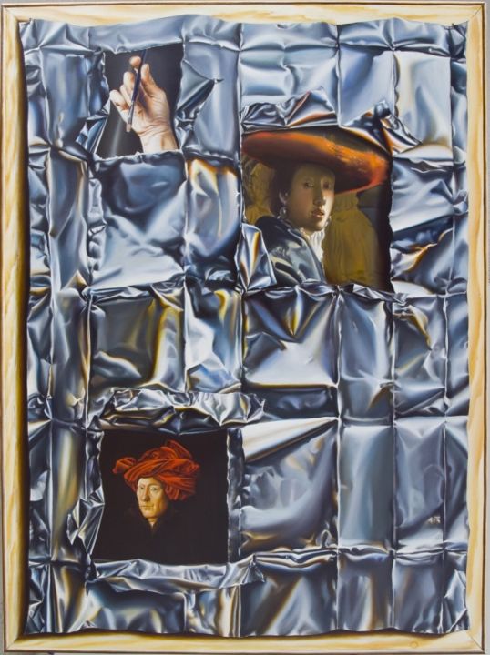 Malerei mit dem Titel "Unveiling" von Victor Hagea, Original-Kunstwerk, Öl