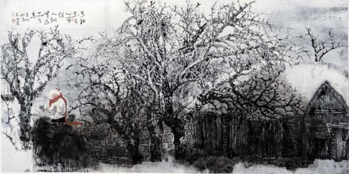 Ζωγραφική με τίτλο "张东林写生人物画:乡村" από 东林 张, Αυθεντικά έργα τέχνης, Λάδι