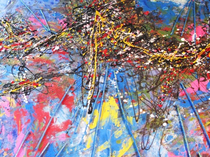 Peinture intitulée "Instant fragile" par Marcelle Hamelin, Œuvre d'art originale, Huile