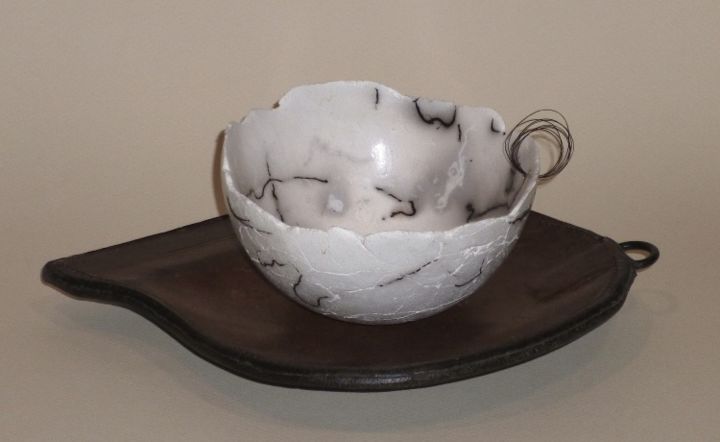 Sculpture intitulée "Ecrin de Terre VII" par Murielle Huvé-Lejeune, Œuvre d'art originale, Techniques mixtes