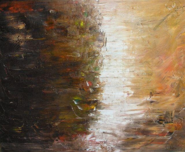 Pintura intitulada "Ecume" por Patrice Brunet, Obras de arte originais, Óleo