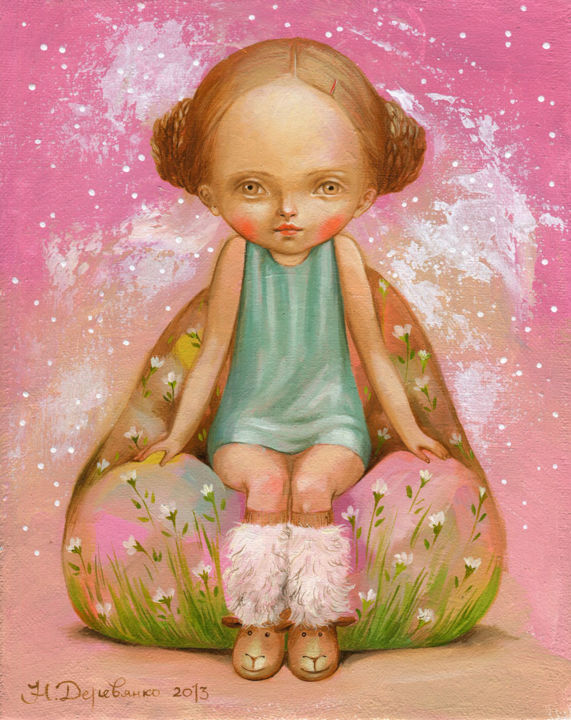 Painting titled "Картина "Овен или Б…" by Natalia Derevianko, Original Artwork