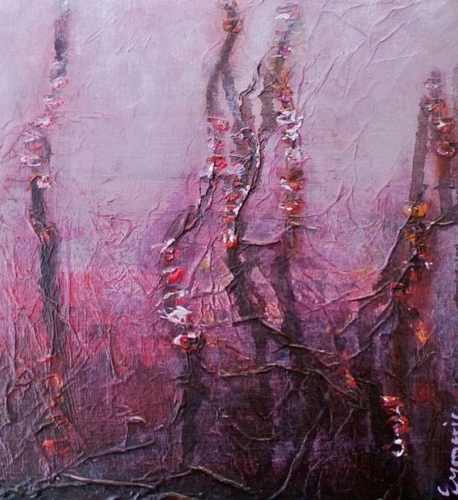 "fleurs-d-eau-20x20.…" başlıklı Tablo Valérie Eymeric tarafından, Orijinal sanat