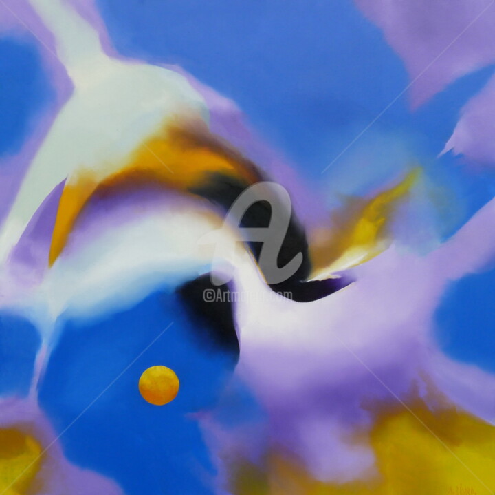Peinture intitulée "Souffle" par Martial Bidard, Œuvre d'art originale, Huile