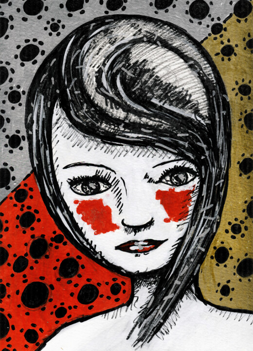 Dessin intitulée "Sans Titre" par Karine Garelli (Reds Robin), Œuvre d'art originale, Autre