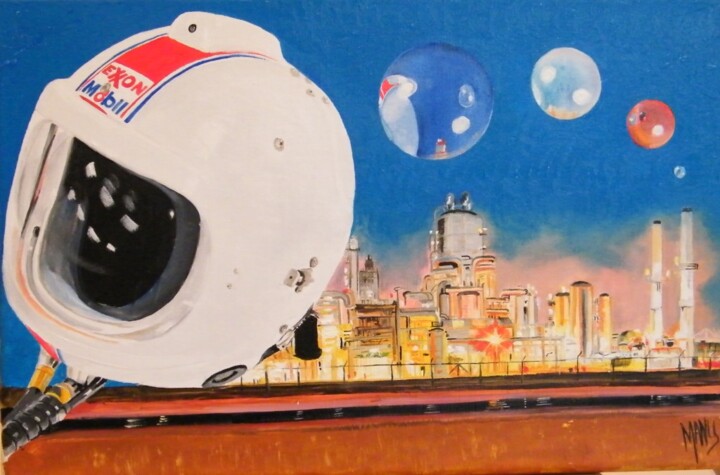 Peinture intitulée "breath" par Manu Surreabulliste, Œuvre d'art originale, Huile