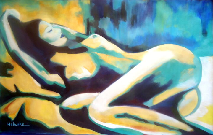 "Warm heart of desire" 绘画, 18.1x28.4 in