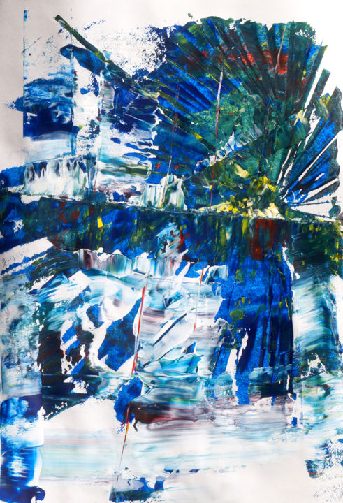 Painting titled "On the Moon" by Dmitri Matkovsky, Original Artwork, Oil