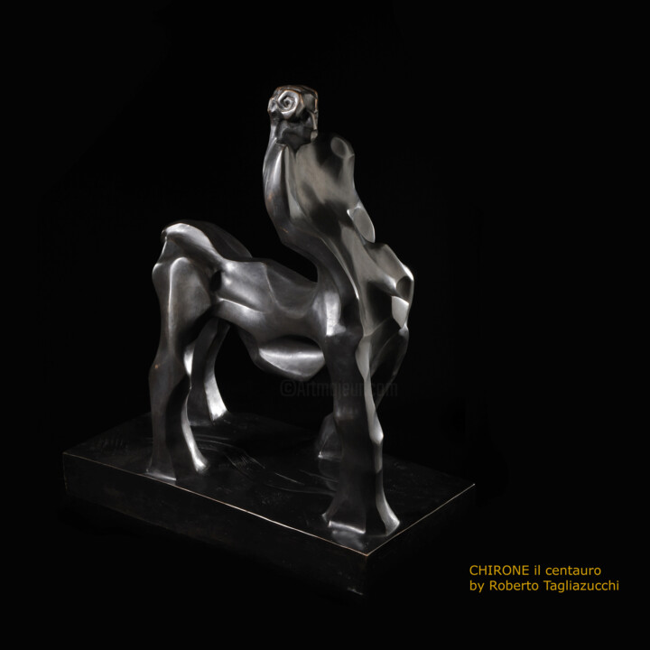 Sculpture titled "CHIRON il centauro" by Roberto Tagliazucchi, Original Artwork, Bronze