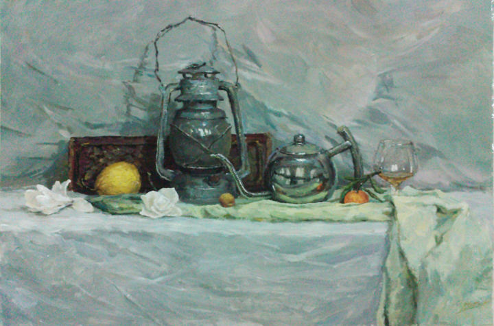 Painting titled "gouache painting pr…" by Tao Jia, Original Artwork, Oil