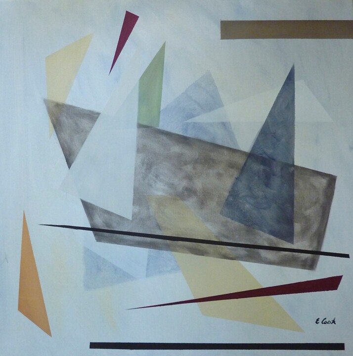 Painting titled "Le Bateau Ivre" by Elisa Cook Benbassat Bassat, Original Artwork, Oil