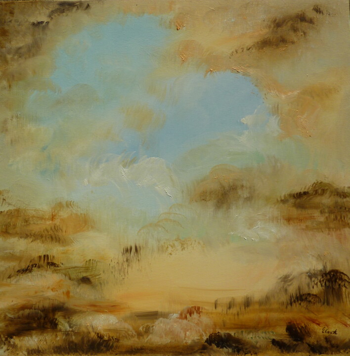Painting titled "Au commencement..." by Elisa Cook Benbassat Bassat, Original Artwork, Oil