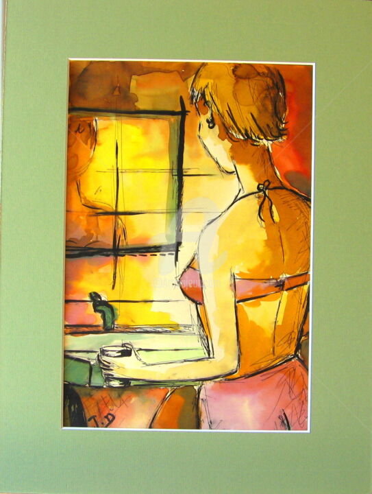 Peinture intitulée "croquis-aquarelle-l…" par Jacky Dumergue, Œuvre d'art originale